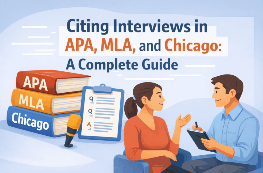 Zitieren von Interviews in APA, MLA und Chicago: